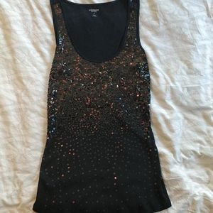 Express ombre sequin tank